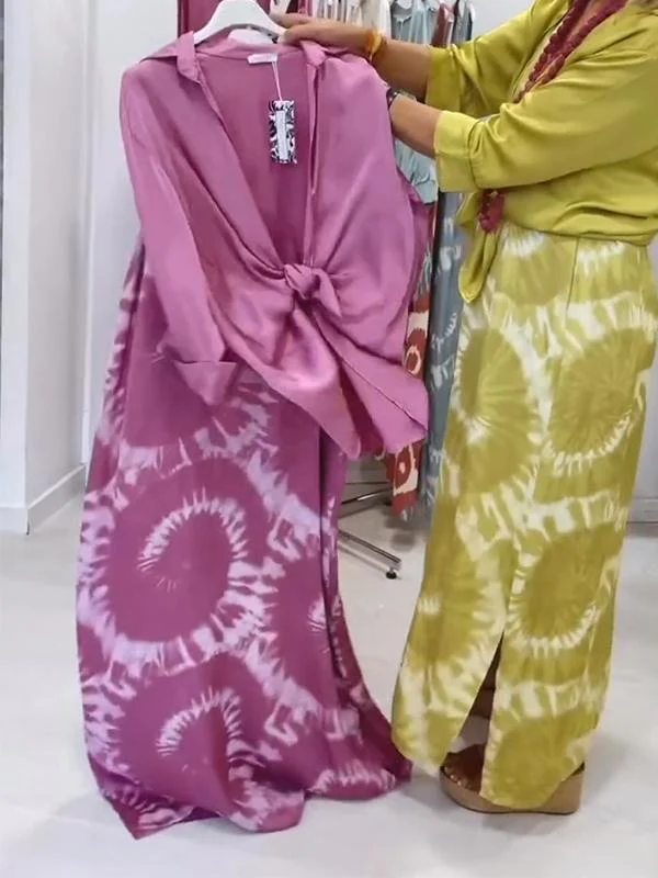 Women's Casual V-neck Sleeveless Dress with Cardigan Two-piece Suit